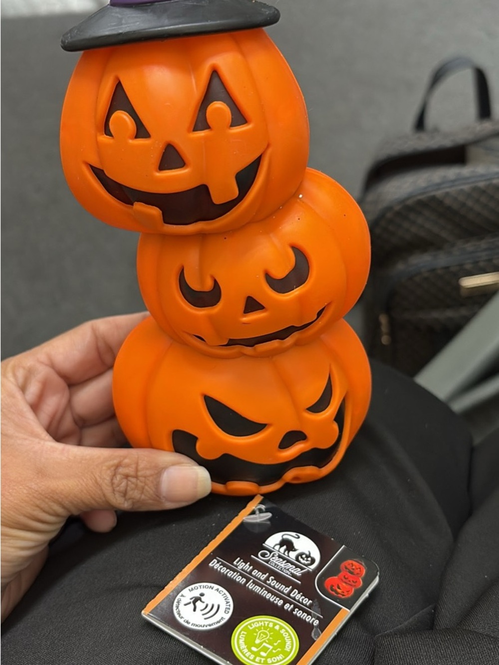 Orange Stackable Pumpkin Light-Up Kids Costume Accessory